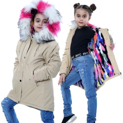 Bambini falsa pelliccia parka - falsa,